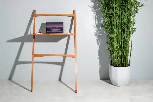 Bamboo wood standing desk