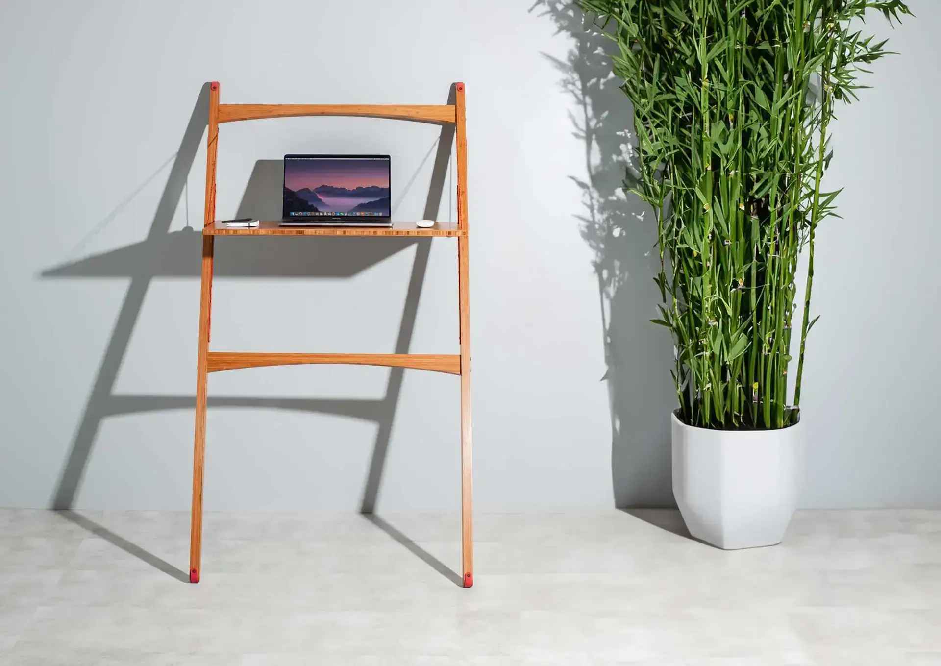 Bamboo wood standing desk