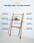 Leandesk Bamboo Folding Sit-Stand Desk – The Space Saving Ergonomic Workstation
