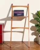 Leandesk Bamboo Folding Sit-Stand Desk – Compact Standing Desk, Space-Saving Sustainable Design - Compact (660mm wide)