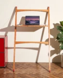 Leandesk Bamboo Folding Sit-Stand Desk – Compact Standing Desk, Space-Saving Sustainable Design - Original (860mm wide)