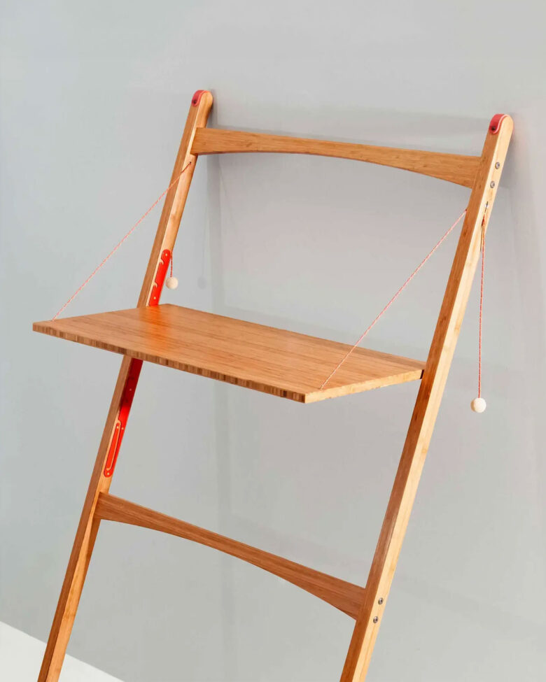 Leandesk Bamboo Folding Sit-Stand Desk – The Space Saving Ergonomic Workstation - Image 7