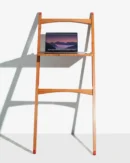 Leandesk Bamboo Folding Sit-Stand Desk – Executive Compact Standing Desk, Space-Saving Sustainable Design - Compact (660mm wide)