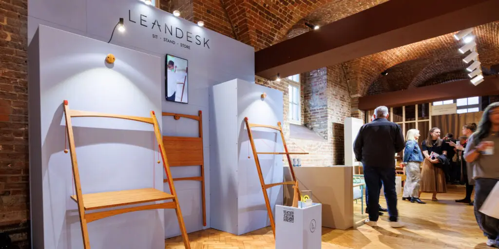 Leandesk stand at Clerkenwell Design Week 2026